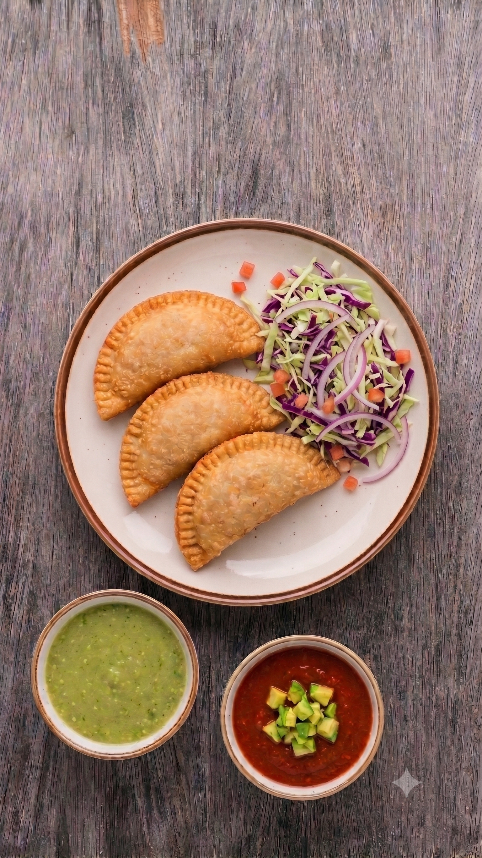 Plato mexicano con ingredientes frescos